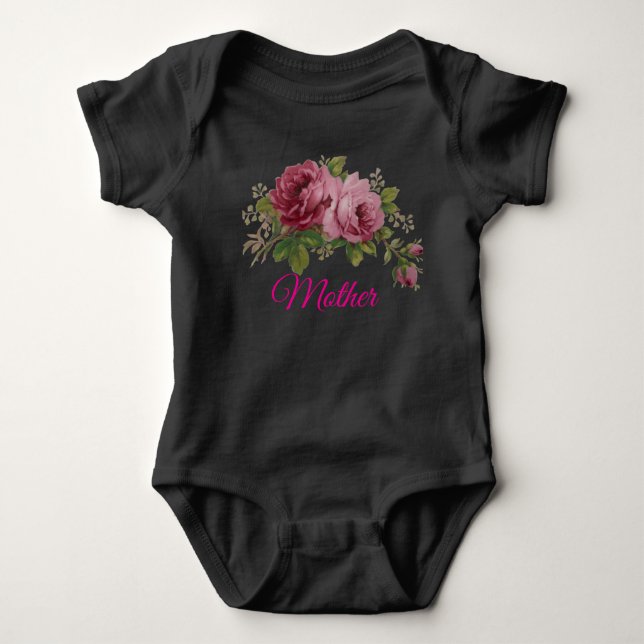 Rosa Ros Elegans  T Shirt (Framsida)
