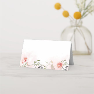 Rosa ros Elegant bröllop-kontokort Placeringskort