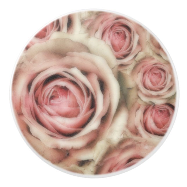 Rosa ros Elegant Shabby chic Blommigt Knopp (Framsidan)