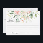 Rosa ros Eucalyptus Greenery Advice |<br><div class="desc">Råkort - Du får lite sage visdom och förmodligen lite skratt med elegant och romantisk rosa och vit vattenfärg ro med eukalyptus löv och annan grönsak. Anpassa med ditt namn</div>