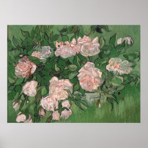 Rosa ros (F595) Van Gogh Fine Art Poster