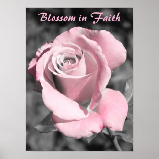 Rosa ros Faith Poster