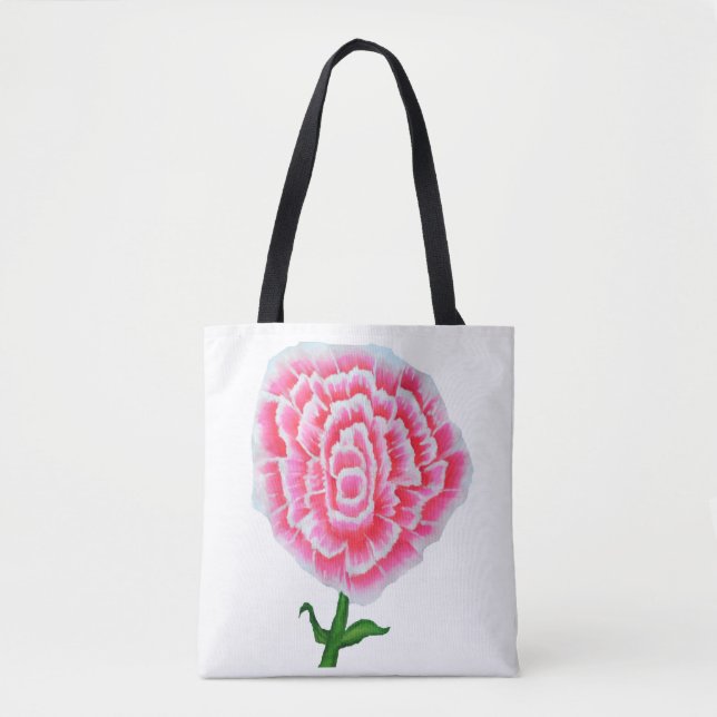Rosa ros-färg, färgton tygkasse (Framsida)