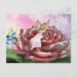 rosa ros Fe (vykort) Vykort