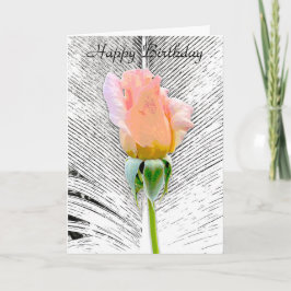ROSA ROS FEATHER GRATTIS PÅ FÖDELSEDAGEN GREETARD KORT