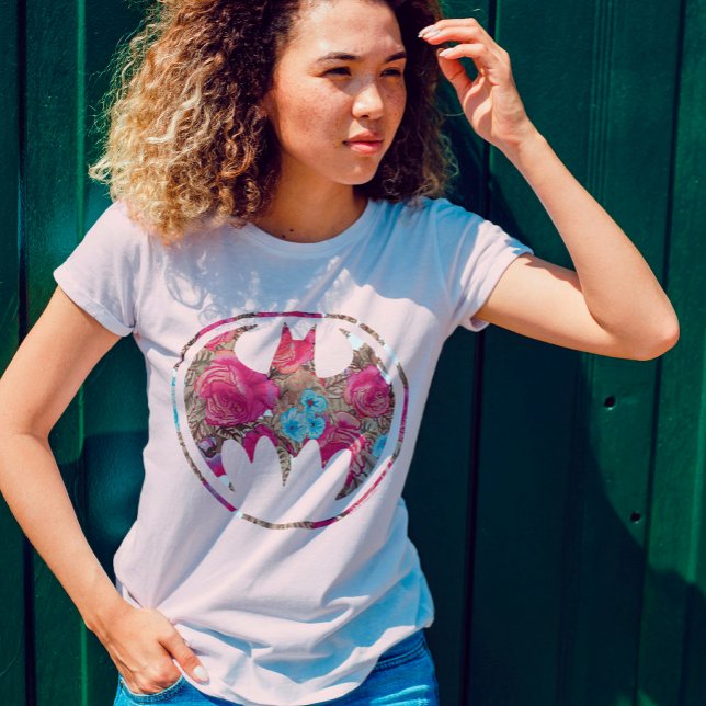 Rosa ros Fladdermus signalal Tee Shirt (Skapare uppladdad)