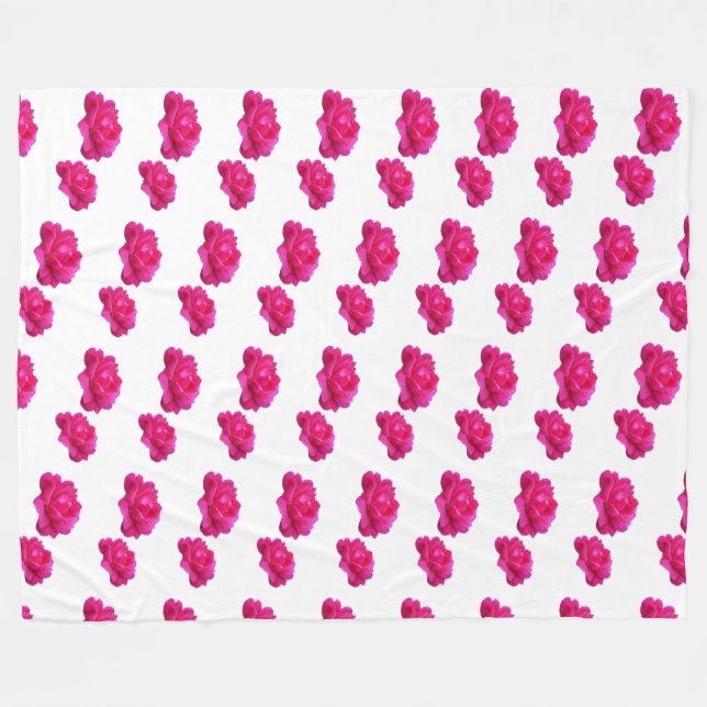 rosa ros Fleece Blanket (Framsidan (Horisontell))