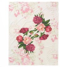 Rosa ros Fleece Blanket