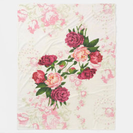 Rosa ros Fleece Blanket