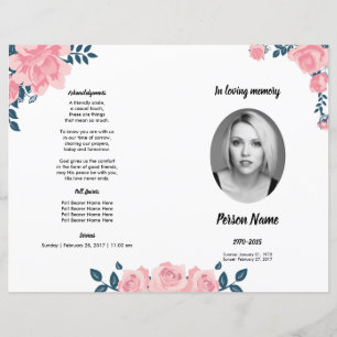 Rosa ROS FLIK Begravningsprogrammall