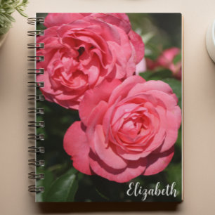 Rosa ros Floral Photography Elegant Anpassningsbar Anteckningsbok