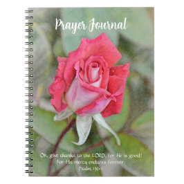 Rosa ros Flower Faith Prayer Journal Anteckningsbok