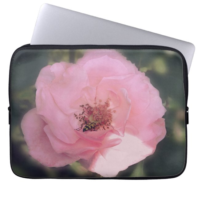 Rosa ros Flower Photo Electronics Bag Laptop Fodral (Framsidan)