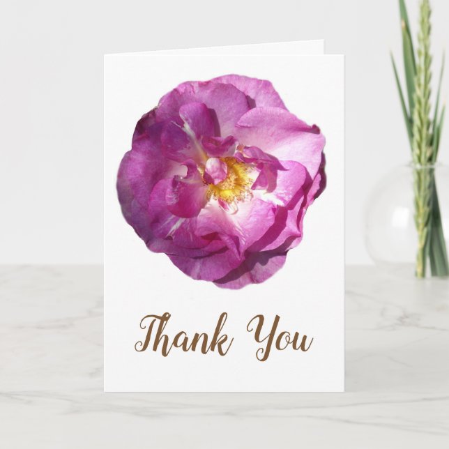Rosa ros Flower Photo Tack Bröllop Card Kort (Framsida)
