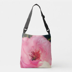 Rosa ros Flower Photo Tote Axelväska