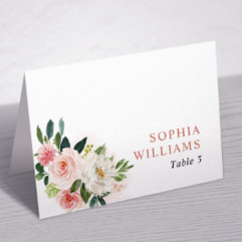  Rosa ros Flowers Bröllop Bord-kort Bordsnummer
