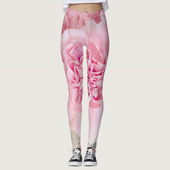 Rosa ros Flowers Leggings (Framsida)