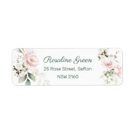 Rosa ros Foliage Returadress Returadress Etikett