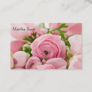 Rosa ros för ditt företag i mode visitkort