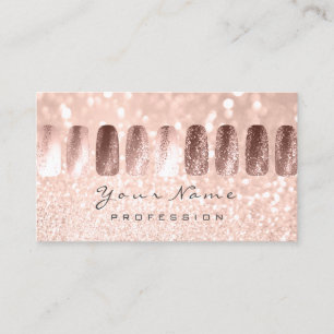 Rosa ros för smala för glitter för visitkort