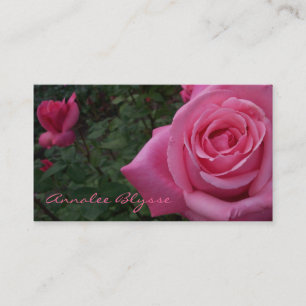 Rosa ros foto visitkort