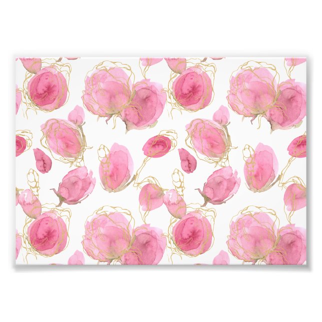 Rosa ros fototryck (Framsidan)