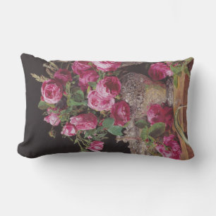 Rosa ros (från Ferdinand Georg Waldmüller) Lumbarkudde