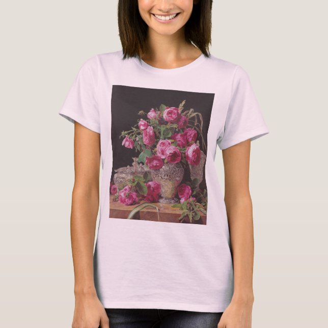 Rosa ros (från Ferdinand Georg Waldmüller) T Shirt (Framsida)