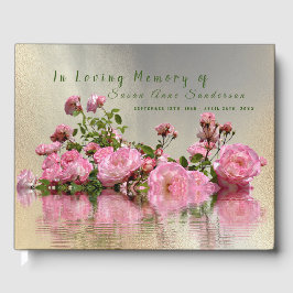 Rosa ros Funeral Memorial Guest Bok