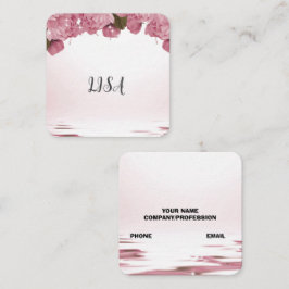 ROSA ROS FYRKANTIGT VISITKORT