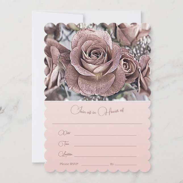 Rosa ros - Gå med oss hedra... Meddelande (Framsida)