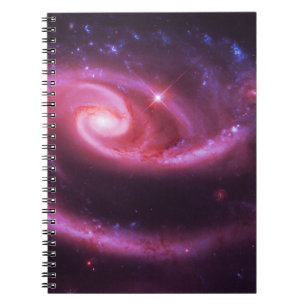 Rosa ros Galaxies Anteckningsbok