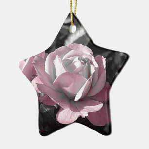 Rosa ros Garden Julgransprydnad Keramik