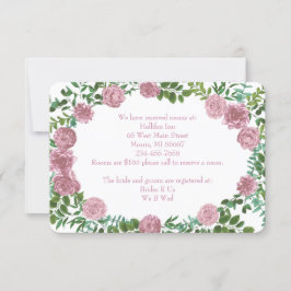 Rosa ros Garden Vår bröllop Inbjudningar