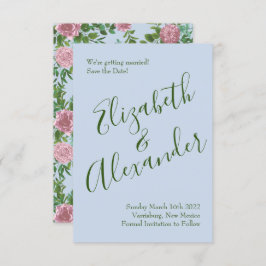 Rosa ros Garden Vår bröllop Inbjudningar