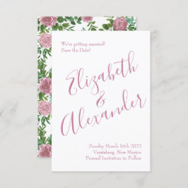 Rosa ros Garden Vår bröllop Inbjudningar