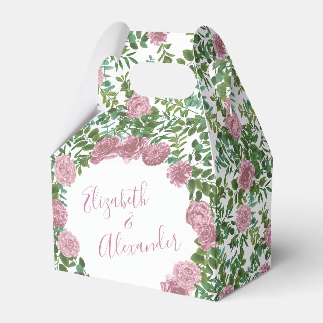 Rosa ros Garden Vår bröllop Presentaskar (Framsidan Sidan)