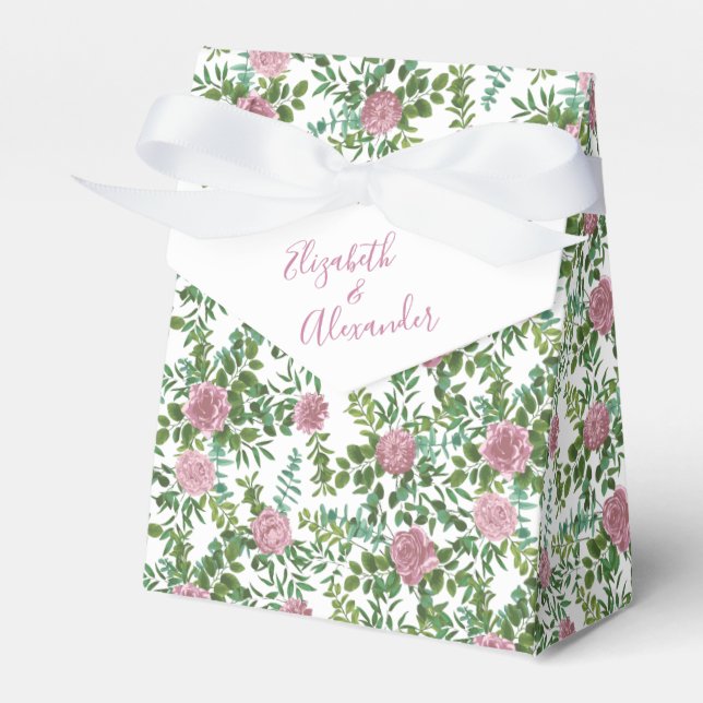 Rosa ros Garden Vår bröllop Presentaskar (Framsidan Sidan)