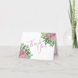 Rosa ros Garden Vår bröllop Tack Kort