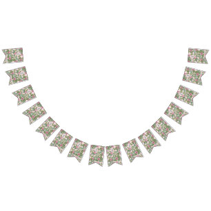 Rosa ros Garden Vår bröllop Vimplar