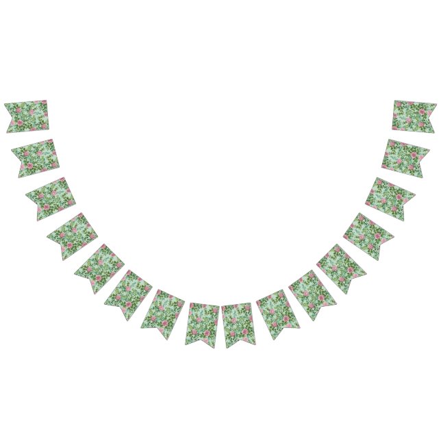 Rosa ros Garden Vår bröllop Vimplar (Alla)