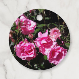 Rosa ros gåvor etiketter