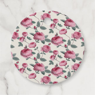 Rosa ros gåvor etiketter