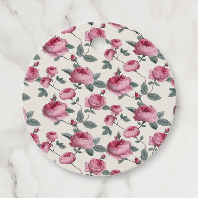 Rosa ros gåvor etiketter (Framsida)