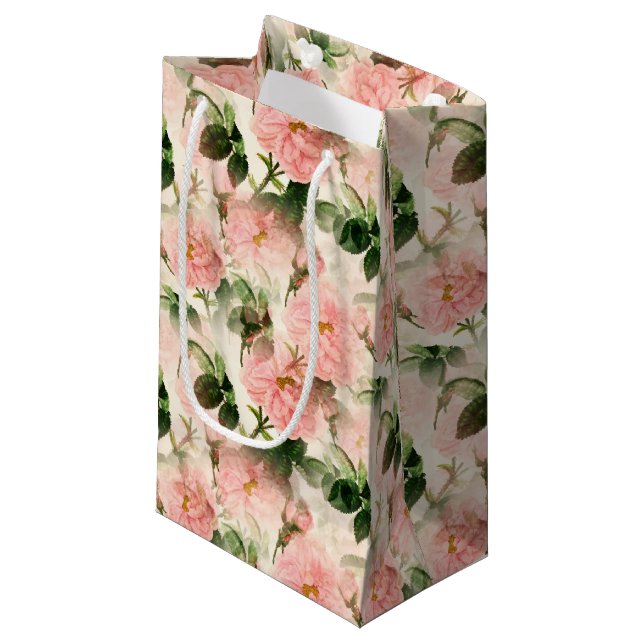 Rosa ros Gift Bag (Framsidan Vinklad)