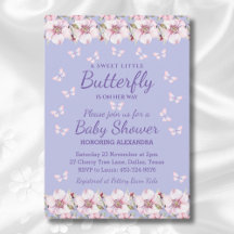 Rosa ros Girl A Little Butterfly Baby Shower