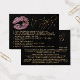 Rosa ros Glitter Läppar - Tillämpning Visitkort