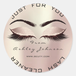 Rosa ros Glitter Lash Makeup Cleaner Runt Klistermärke