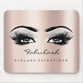 Rosa ros Glitter Namn Beauty Lash Makeup Grått Musmatta