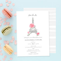 Rosa ros Glitter Paris Elegant Möhippa